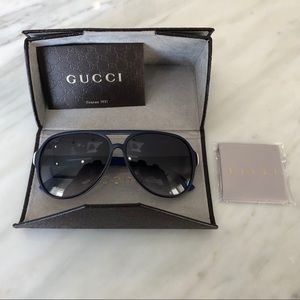 Gucci Men’s Sunglasses! (Blue & White)